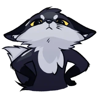 🦊 emoji Тёмная Паппи @TgSticker Telegram sticker 16 of 48