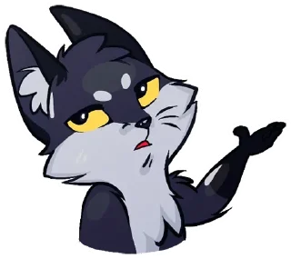 🦊 emoji Тёмная Паппи @TgSticker Telegram sticker 17 of 48