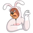 😒 emoji Easter Bear Telegram sticker 24 of 31