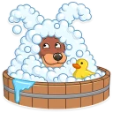 🛀 emoji Easter Bear Telegram sticker 18 of 31
