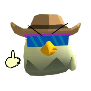 🖕 emoji Hikita Chicken gun pack Telegram sticker 2 of 90
