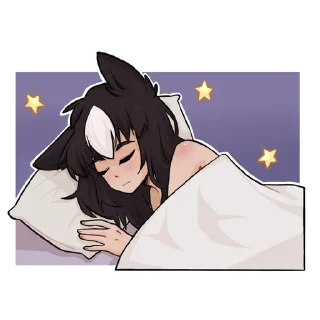 😴 emoji YUI by @archirai_art Telegram sticker 13 of 19