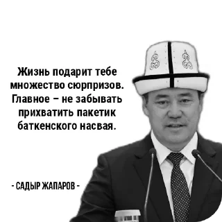 👔 emoji Садыр Цитаты Telegram sticker 14 of 20
