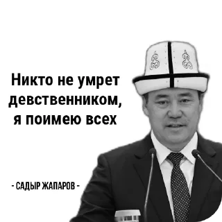 👔 emoji Садыр Цитаты Telegram sticker 20 of 20