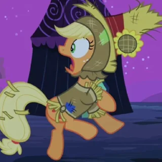 😰 emoji Applejack | @MyLittlePony_bots Telegram sticker 21 of 100