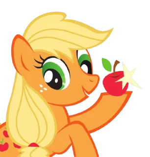 🍏 emoji Applejack | @MyLittlePony_bots Telegram sticker 8 of 110