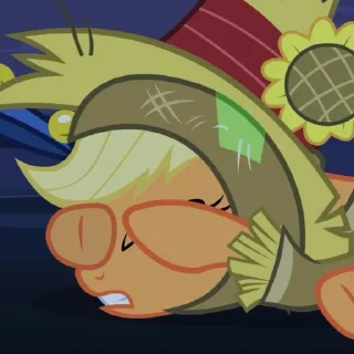 🫣 emoji Applejack | @MyLittlePony_bots Telegram sticker 23 of 100