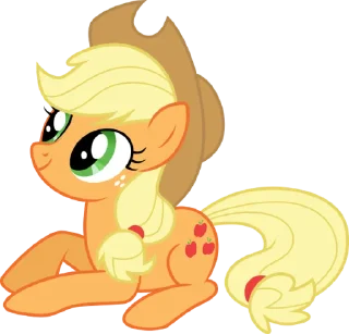 😊 emoji Applejack | @MyLittlePony_bots Telegram sticker 15 of 110