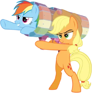 🤭 emoji Applejack | @MyLittlePony_bots Telegram sticker 22 of 110