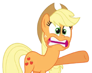 😮 emoji Applejack | @MyLittlePony_bots Telegram sticker 19 of 110