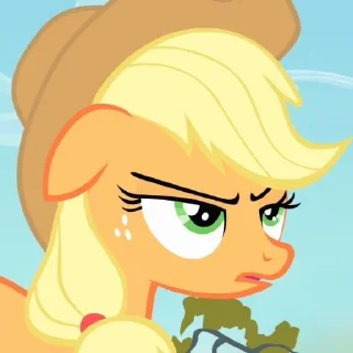 😤 emoji Applejack | @MyLittlePony_bots Telegram sticker 10 of 100