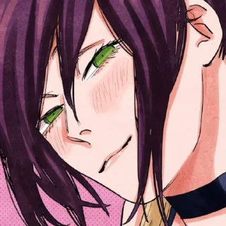 😌 emoji Чб вайфу Telegram sticker 10 of 24