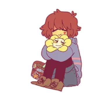 💜 emoji Фриск Telegram sticker 18 of 24