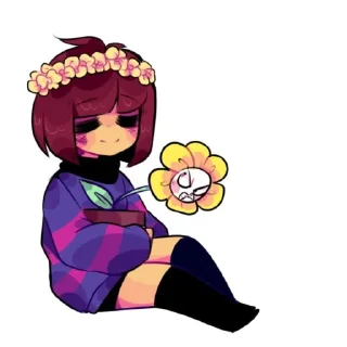 💜 emoji Фриск Telegram sticker 4 of 24