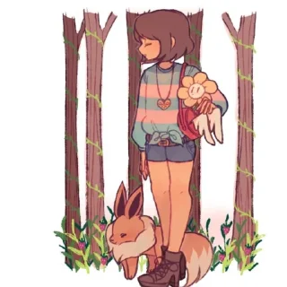 💜 emoji Фриск Telegram sticker 13 of 24