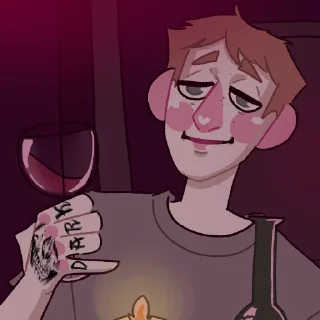 🍷 emoji балбес пак Telegram sticker 17 of 63