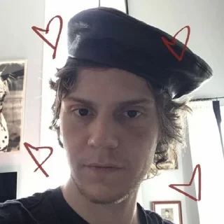 ❤️ emoji Evan Peters Telegram sticker 9 of 37
