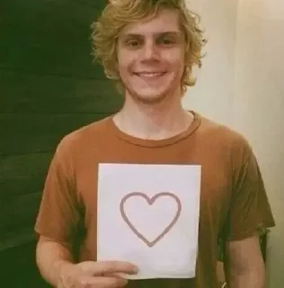 ❤️ emoji evan peters Telegram sticker 10 of 33