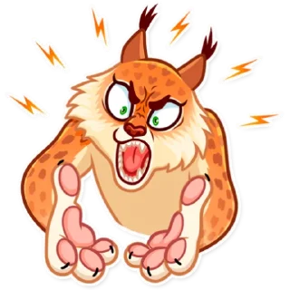 😠 emoji Lynx Telegram sticker 8 of 25