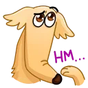 🤔 emoji Borzoi Telegram sticker 16 of 38