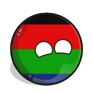 👍 emoji Country balls Telegram sticker 18 of 28
