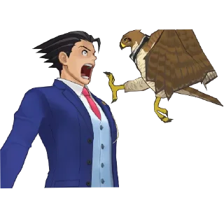 🦅 emoji Phoenix Wright: Ace Attorney
Spirit of Justice Telegram sticker 15 of 96