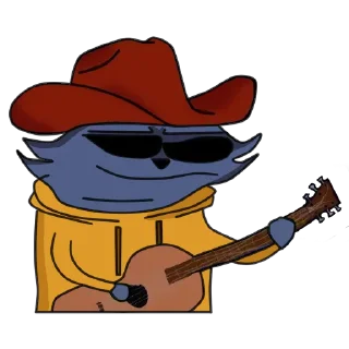🎸 emoji Degen Cats Telegram sticker 10 of 11