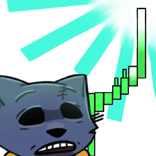 📈 emoji Degen Cats Telegram sticker 11 of 11