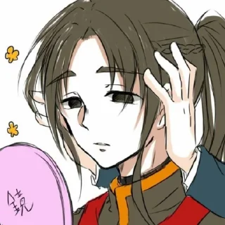 🙁 emoji Кай Сато. Telegram sticker 15 of 18