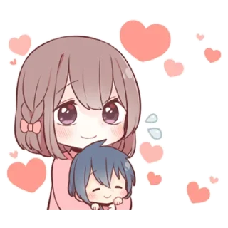 😸 emoji Парные-тян Telegram sticker 13 of 19