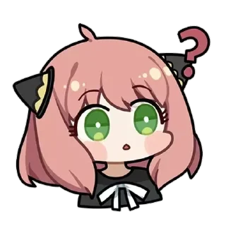 ❓ emoji ༊ ࣪˖⋅anya 「 @wexsavi 」 Telegram sticker 17 of 18