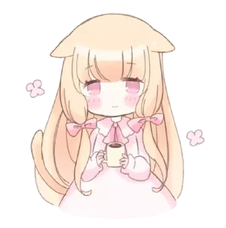 ☕ emoji ᜊ:neko ˖⋅「 @wexsavi  」 Telegram sticker 5 of 16