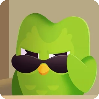 😎 emoji duolingo 💚💚 Telegram sticker 10 of 13