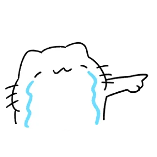 Sticker from Cat is crying @IMG2D