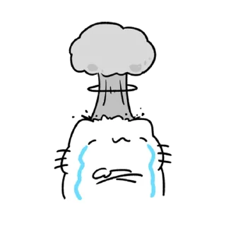 🤯 emoji Cat is crying @IMG2D Telegram sticker 22 of 40