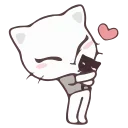 ❤️ emoji Vanilla and Pepper Cat @IMG2D Telegram sticker 14 of 20