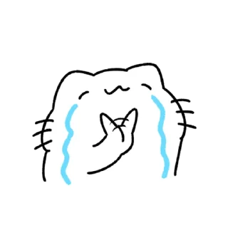 🖕 emoji Cat is crying @IMG2D Telegram sticker 6 of 40