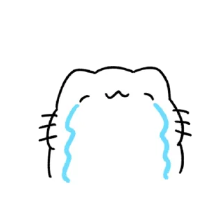 😐 emoji Cat is crying @IMG2D Telegram sticker 11 of 40