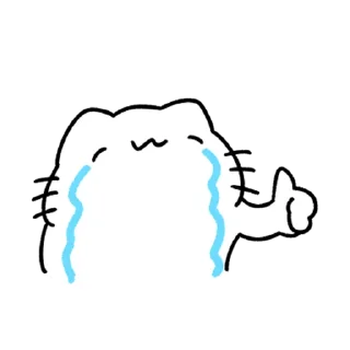 Sticker from Cat is crying @IMG2D