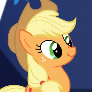 😶 emoji Applejack | @MLP_AnimatedStickers Telegram sticker 22 of 50