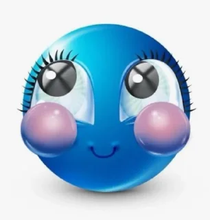 Sticker from blue guy