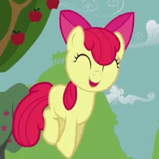 😄 emoji Apple Bloom | @MLP_AnimatedStickers Telegram sticker 15 of 42