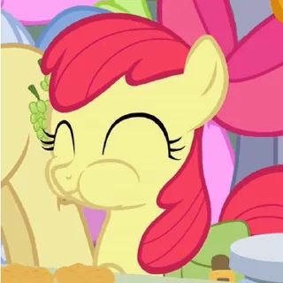 🍰 emoji Apple Bloom | @MLP_AnimatedStickers Telegram sticker 8 of 42