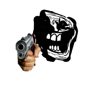 👍 emoji Trollface Telegram sticker 7 of 34