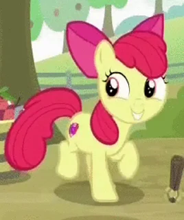 😁 emoji Apple Bloom | @MLP_AnimatedStickers Telegram sticker 12 of 42