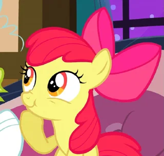 😏 emoji Apple Bloom | @MLP_AnimatedStickers Telegram sticker 24 of 42