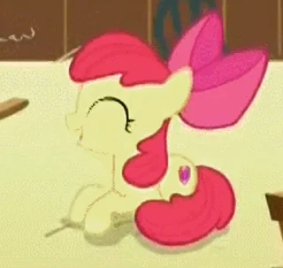 😄 emoji Apple Bloom | @MLP_AnimatedStickers Telegram sticker 10 of 42