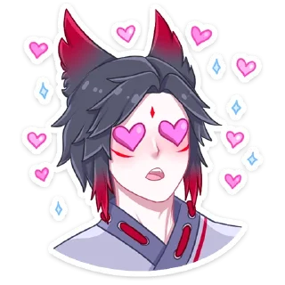 🥰 emoji Тёмный Хидэ (@TgSticker) Telegram sticker 5 of 48