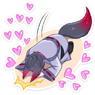 🥰 emoji Тёмный Хидэ (@TgSticker) Telegram sticker 18 of 48