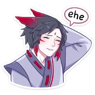 😅 emoji Тёмный Хидэ (@TgSticker) Telegram sticker 7 of 48